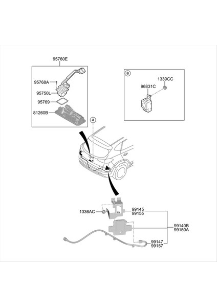 Araba Arka Görünüm Yedek Kamera 95760-D3800 95760D3800 Hyundai Tucson Için 2018-2020 Ters Park Yardım Kamerası (Yurt Dışından) fırsatları