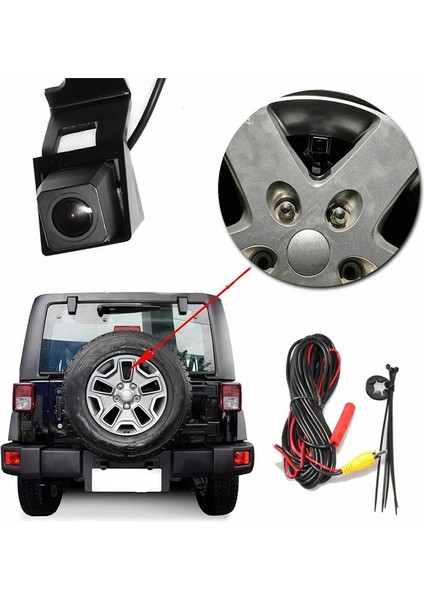Araba Yedekleme Ters Arka Görünüm Kamera Su Geçirmez Yedek Lastik Montajı Jeep Wrangler 2007-2018 Için Park Yeri (Yurt Dışından) fiyatları