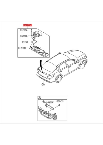 99240D4100 Araba Bagaj Kapağı Kia Optima K5 2018+ Için 99241D4100 (Yurt Dışından) fiyatları
