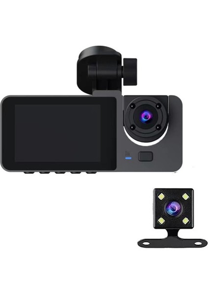 3 Kanallı Çizgi Kamera 1080P Çizgi Kamera Ön ve Arkada Araba Için Çizgi Kamera 32GB Kartlı Araba Kamerası Döngü Kaydı (Yurt Dışından)