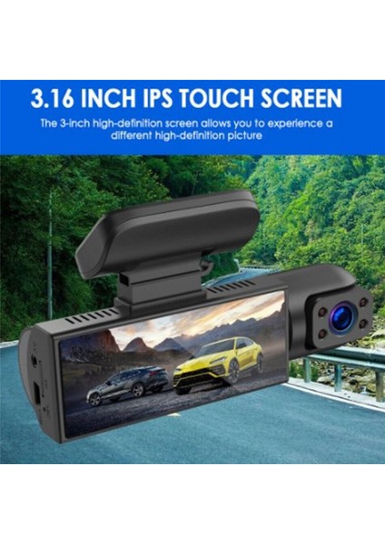 Araba Video Kaydedici Üç Lensli Araba Kaydedici Araba Arabanın Önünde Hd Gece Görüşü Geniş Açılı Ters (Yurt Dışından) modelleri