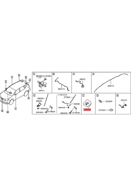 28442-4BA0D Araba Arka Görünüm Kamera Kiti Nissan Rouge Için Geri Kamera 2014-2017 (Yurt Dışından)