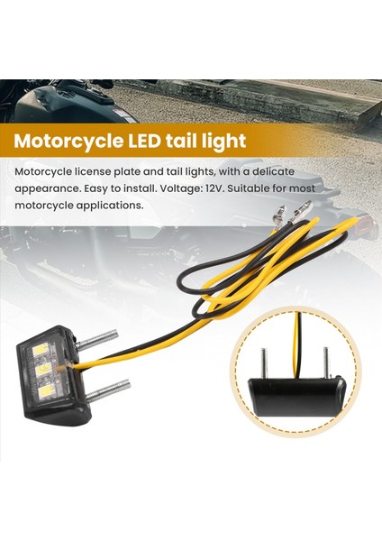 Honda Kawasaki Yamaha Için Motosiklet Dekoratif LED Arka Lamba Plakası Işığı (Yurt Dışından) indirimleri