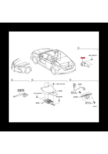 Toyota Camry Hybrıd MXVA71 AXVA70 Axvh7 Surround Park Yardım Kamerası (Yurt Dışından) fırsatları
