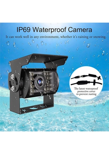 1080P Hd Yedek Kamera IP69 Su Geçirmez Geniş Görünüm Açısı Ters Arka Görünüm Kamerası Monitör Kamyon Römork Pikapı (Yurt Dışından) fiyatları