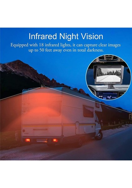 1080P Hd Yedek Kamera IP69 Su Geçirmez Geniş Görünüm Açısı Ters Arka Görünüm Kamerası Monitör Kamyon Römork Pikapı (Yurt Dışından) modelleri