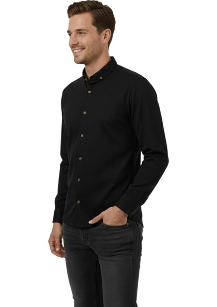 Erkek Slim Fitt Uzun Kol Petek Dokulu Gömlek 2444 BGL-ST04813 fiyatları