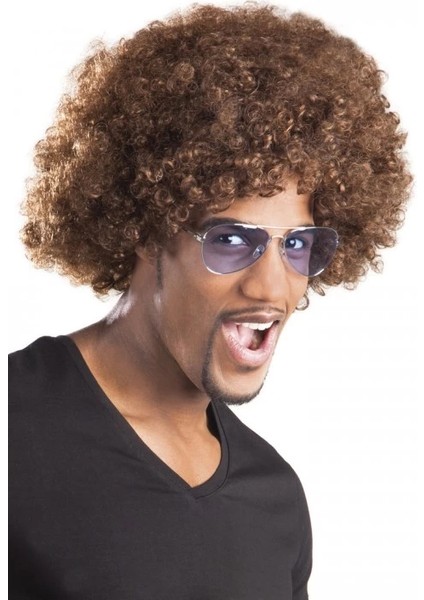 Kahve Renk Kıvırcık Afro Bonus Peruk fiyatları