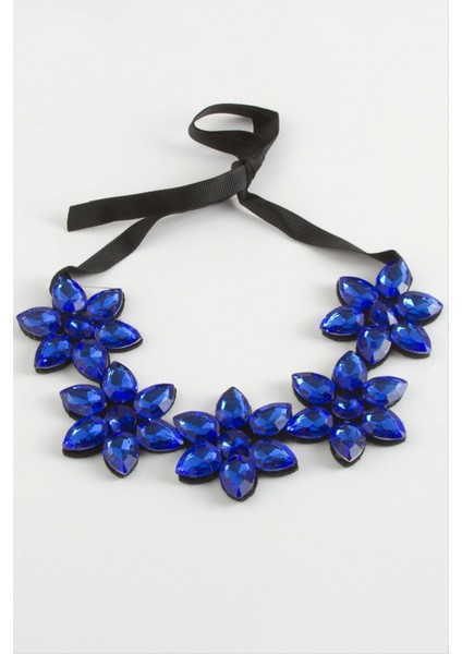 Ieg Çiçek Taşlı Yaka Kolye