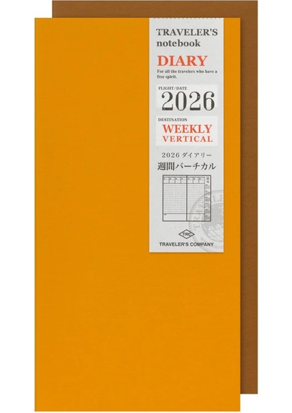 2026 Traveler's Notebook Refill - Standart Size - Weekly Vertical