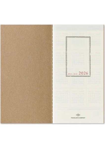 2026 Traveler's Notebook Refill - Standart Size - Weekly Vertical modelleri