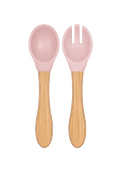 Oioi Mama Kaşığı ve Çatal Seti Pinky Pink 6 Ay+ İçin Bambu Saplı Yumuşak Silikon Uçlar fiyatları