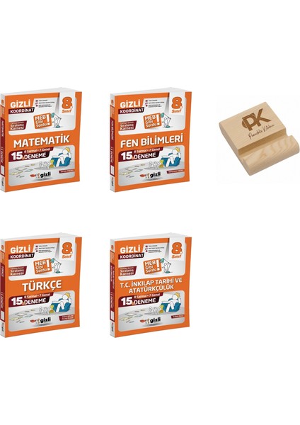 Gizli Lgs 8. Sınıf Koordinat Matematik Fen Türkçe ve Inkılap 8 Sarmal 7 Genel 15LI Deneme 4lü Set