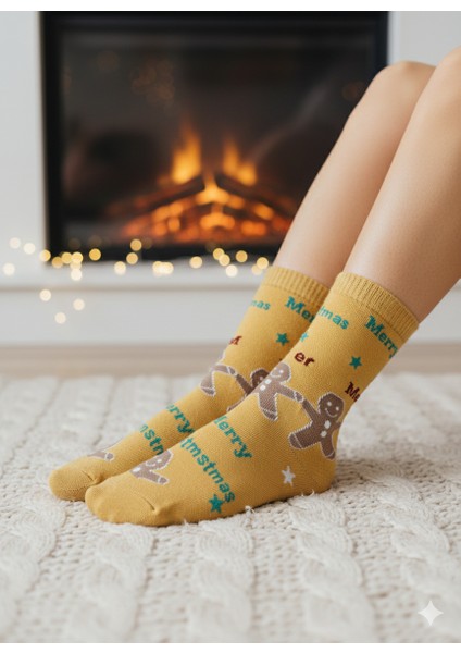 Fugo Concept Fugoconcept Kutulu 2 Çift Yılbaşı Çorabı Seti Noel Konseptli Hediyelik (Pamuklu) modelleri