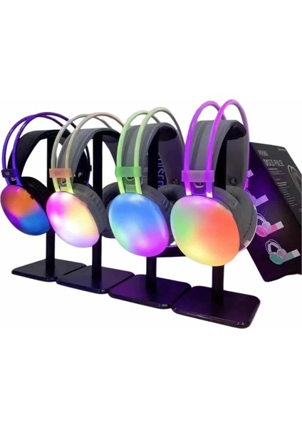 Rgb Işıklı Yüksek Ses Kaliteli Kablosuz Kulak Üstü Bluetooth Kulaklık fiyatları