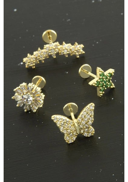 Ieg Tragus Zirkon Taşlı Piercing 1 Adet