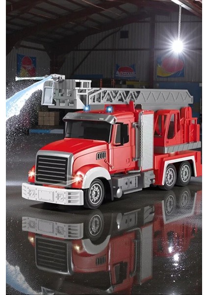 Sesli ve Işıklı USB Şarjlı Uzaktan Kumandalı Itfaiye Aracı 35 Cm- Su Püskürtmeli Itfaiye Aracı fırsatları