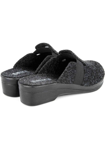 Penny 32924 Anatomik Keçe Kadın Terlik Siyah