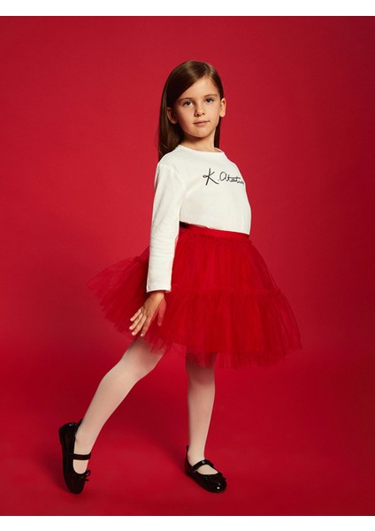 Yeni Sezon Beli Lastikli Basic Kız Çocuk Etek ve Külotlu Çorap 2'li Takım fiyatları