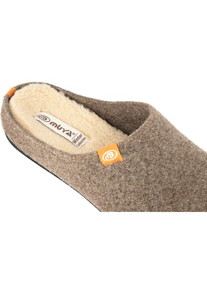 İontas 36900 Anatomik Keçe Kadın Terlik Kahve