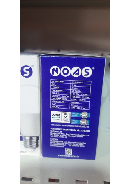 20 Adet Noas 9 Watt LED Ampul Beyaz Işık fiyatları