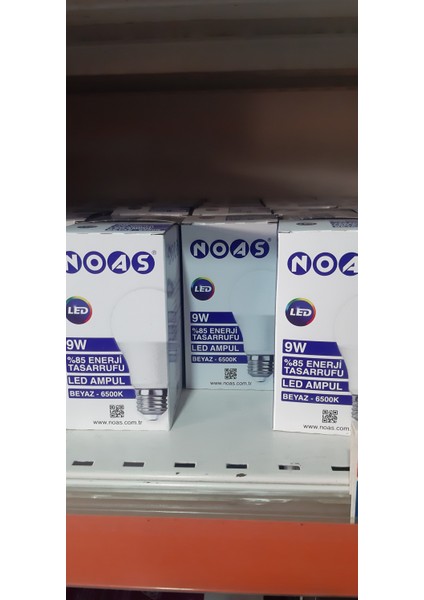 20 Adet Noas 9 Watt LED Ampul Beyaz Işık modelleri