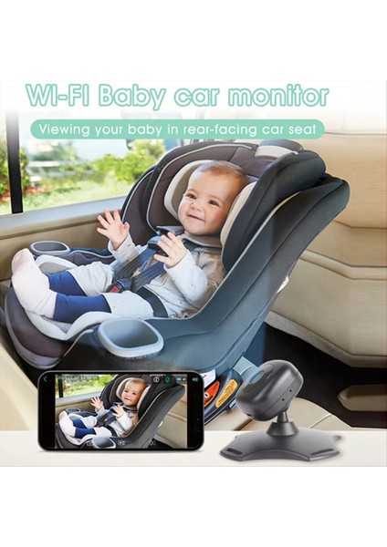 Wifi Bebek Bez Monitörü Bebek Arka Koltuk Kablosuz Izleme Kamerası 360 ° Dönen Gece Görüş (Yurt Dışından) fiyatları
