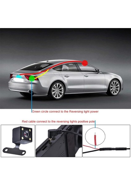 2pcs 5 Pinli Araba Arka Görünüm Kamera Ters 170 Derece Geniş Açılı Kayıt Park Su Geçirmez Gece Görüş Video Kamera (Yurt Dışından) fırsatları