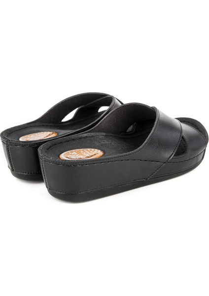 Byblos 32256 Anatomik Topuk Dik. Kadın Terlik Full Siyah