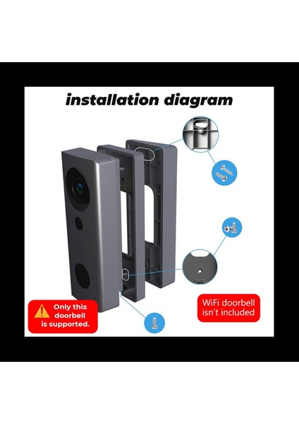 2x Ayarlanabilir Açılı Kapı Zil Braketi Yüzük Video Kapı Zili Ev Kapı Zili Braketi Ayarlanabilir (Sol ve Sağ) (Yurt Dışından) modelleri
