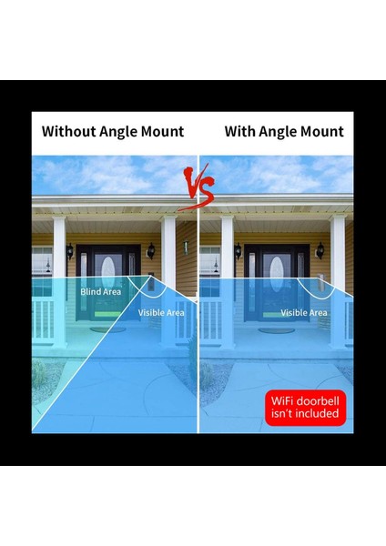 2x Ayarlanabilir Açılı Kapı Zil Braketi Yüzük Video Kapı Zili Ev Kapı Zili Braketi Ayarlanabilir (Sol ve Sağ) (Yurt Dışından) indirimleri
