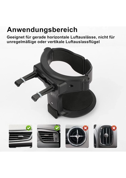 Volkswagen Bora 1999-2000-2001-2002-2003-2004-2005-2006 Araç Bardak Tutucu Ayarlanabilir – Abs Malzeme, Kaymaz Pedli, Havalandırma Klipsli, 93X73X86MM Paralel Havalandırma Çıkış Için Uyumludur