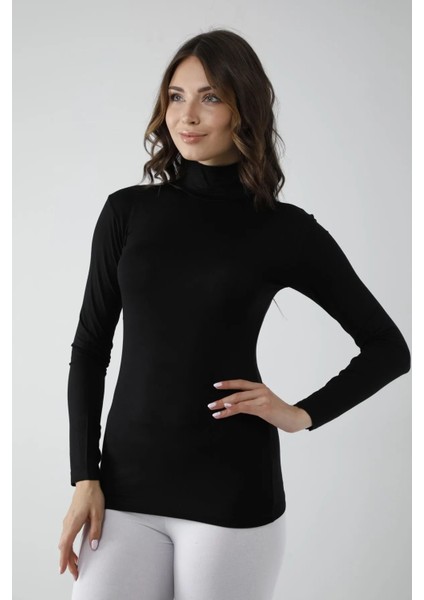 Vivaldi Kadın Siyah Uzun Kol Balıkçı Body Likralı 353 fiyatları