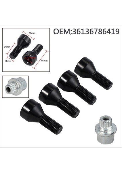 Tekerlek Kilitleme Somun Cıvatası Kiti M12X1 5 36136786419 Bmw Z4 Z3 M6 M5 M3 650I 535I 528I 525I 335I 328I 330I Mini Cooper (Yurt Dışından) indirimleri