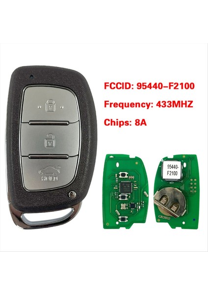 Hyundai Elantra 2017-2018 Için Araba Akıllı Uzaktan Kumanda Anahtarı 95440-F2100 8A Chıp 433MHZ DST128 Aksoriler (Yurt Dışından) fiyatları