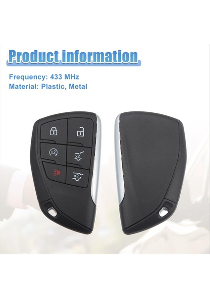 Smart Anahtar Fob Chevrolet Banliyö Tahoe YGOG21TB2 Anahtarsız Giriş Uzaktan Kumandası 49 Chıp 6 Düğme 433 Mhz (Yurt Dışından) fırsatları
