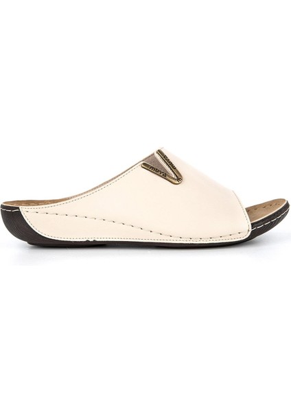 Dion Anatomik Topuk Dikeni Kadın Terlik Bej