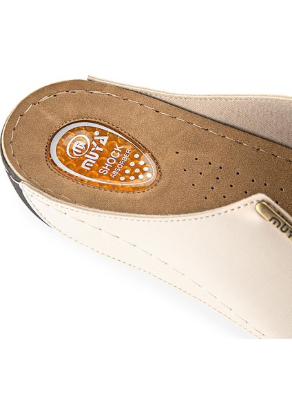 Dion Anatomik Topuk Dikeni Kadın Terlik Bej modelleri