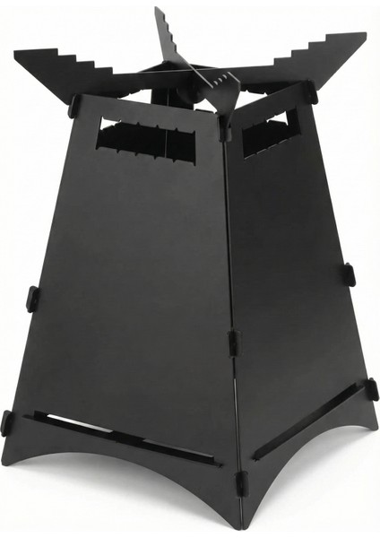 Pratik Montajlı Bushcraft Kamp Ocağı - Taşınabilir Çelik Roket Soba - Demonte Odun Sobası indirimleri