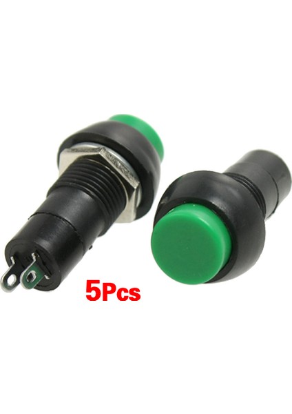 5 Pcs Yeşil Kapak Spst Off-(Açık) Anlık Push Düğmesi Anahtarı N/o Ac 250V/3A (Yurt Dışından)