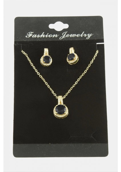 Ieg Yuvarlak Zirkon Taşlı Set Kolye