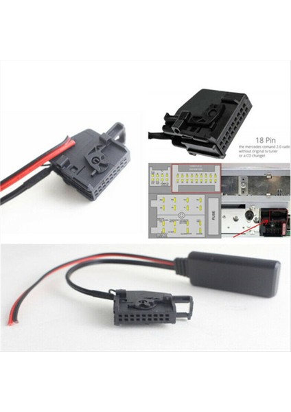 Araba 18 Pin Audio Bluetooth Aux Mercedes Benz W208 W209 W210 Comand 2003-2006 Başlık Pinout (Yurt Dışından) fırsatları