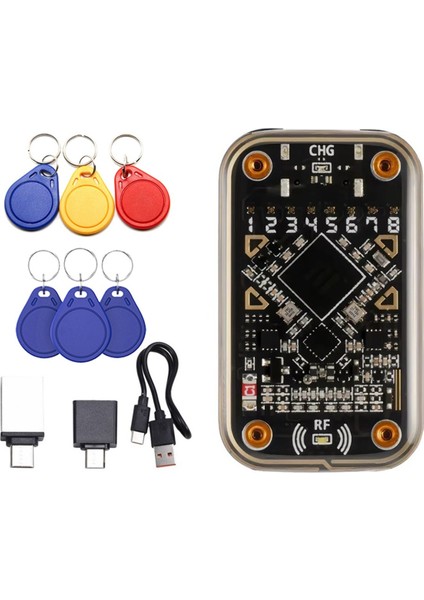 Bukalemun Ultra Temassız Akıllı Kart Emülatörü Rfıd Akıllı Çip Okuyucu+3xcuid/uid Anahtarlık Nfc Okuma Yazarı (Yurt Dışından)