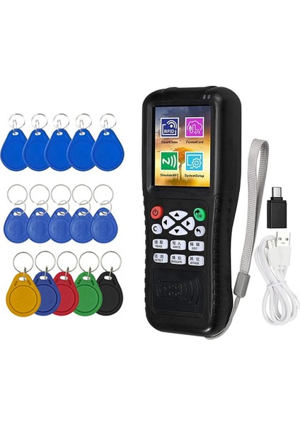 X100 Rfıd Nfc Akıllı Kart Okuyucu Yazarı+5 x UID/CUID/5200 Keychaın Rfıd Çopur Programcı Şifreli Kimlik Ic Anahtar Fotokopi Makinesi (Yurt Dışından)