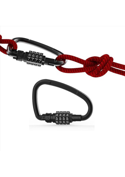 3x Kombinasyon Kilitleri 4 Haneli Ağır Hizmet Tipi Karabiner Klipler Ilmekli Bisiklet Güvenlik Kablosu Kilidi Için D Şeklinde Kod Kilidi (Yurt Dışından) fiyatları