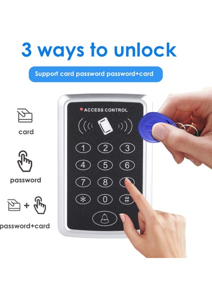 125KHZ Rfıd Erişim Kontrolü Tuş Takımı Em Kart Okuyucu Kapı Erişim Sistemi Kapı Kilit Açıcı Klavye Sistemi (Yurt Dışından) fiyatları