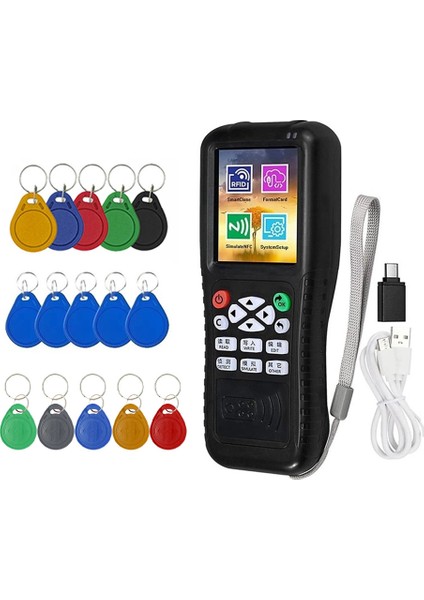 X100 Rfıd Nfc Akıllı Kart Okuyucu Yazarı+5 x UID/CUID/T557 Keychaın Rfıd Çocuk Programyan Şekillemedi Ic Ic Anahtar Fotokopi (Yurt Dışından)
