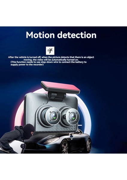 4inch IPS Hd 1080P Araba Dvr Kaydedici Dash Cam Ir Gece Görme Geniş Açılı Park Monitör Kamera Ön Arka Kamera Içinde (Yurt Dışından) fırsatları