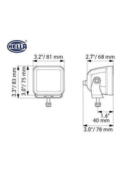 10V-30V Off-Road Lamba 40W 5700K 3000 Lümen (Uzun Mesafe) (4 Ledli) (81*75*68 Mm) (2 Ad) modelleri