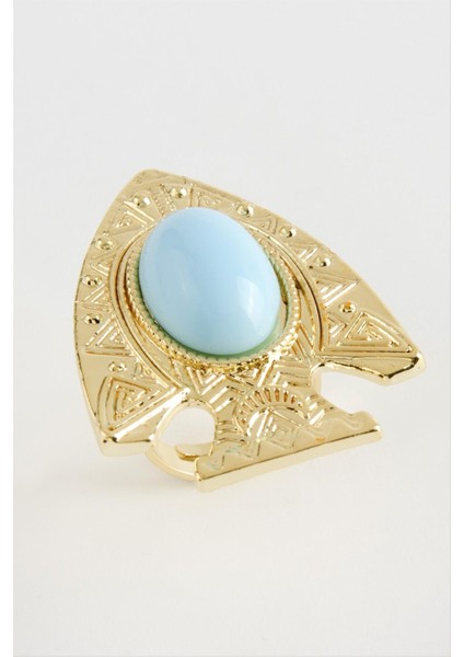 Balık Turkuaz Taşlı Yüzük